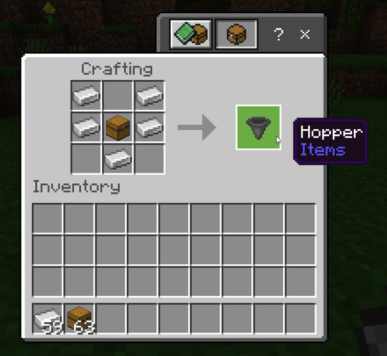 minecraft hopper